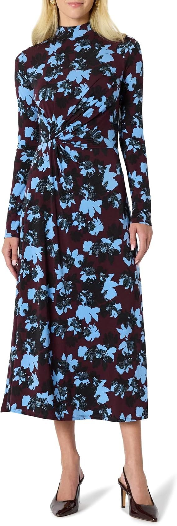 Floral Long Sleeve Midi Dress image 5